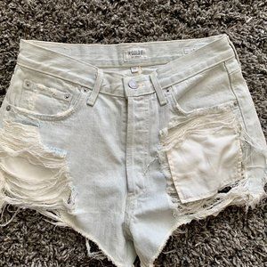 Distressed High Waisted Shorts